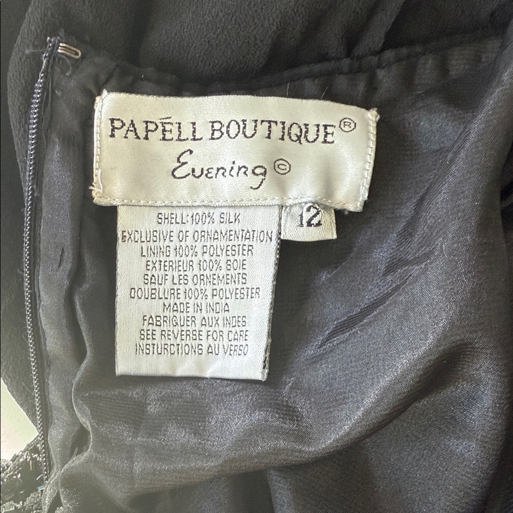 Papell Boutique Black Sparkle Mini Dress - Picture 2 of 11